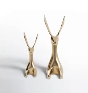 Sculpture abstraite moderne en métal décoration d'intérieur vaisselle finition or faite à la main haute qualité personnalisable AW marque Art Craft - Product Image 3