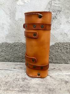 Genuine <b>Leather</b> Female Cylinder Bag New Korean Style One-Shoulder Crossbody Pack Vegetable <b>Tanned</b> <b>Leather</b> <b>Handbag</b> LCYB-0059 - Product Image 4