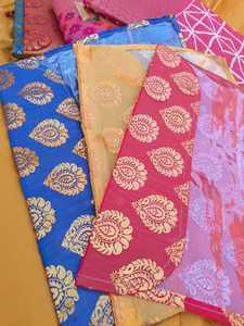 แฮนด์เมดอินเดียบรรจุ/ของขวัญสําหรับSares/SalwarชุดPAN Patta Sareeฝาครอบวันเกิดงานแต่งงานReturn Mehendiของขวัญ - Product Image 5