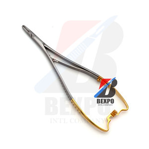 Lichtenberg porte-aiguille pince croix dentaire dentelée demi or Instruments en acier inoxydable - Product Image 3