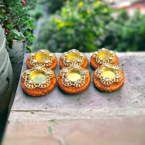 ที่ใส่เทียนหอม rudraksha orgone พร้อมลูกปัดรุทรักษะสำหรับคริสต์มาส Diwali ของขวัญตกแต่งบ้านขายส่ง - Product Image 4