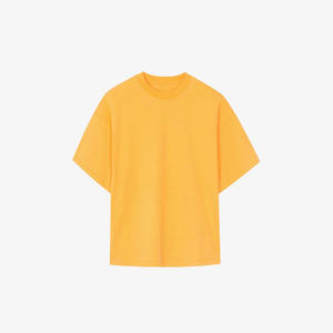 Camiseta de punto de algodón con logotipo personalizado de 250gsm 100% para hombre, ropa de calle Dtg con estampado, camisetas cuadradas con logotipo en relieve, ajuste recortado desgastado - Product Image 2