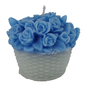 Bougie parfumée en forme de bouquet de fleurs |   Bougie artisanale en forme de panier de roses pour la décoration de la maison, les cadeaux et l'aromathérapie - Product Image 5