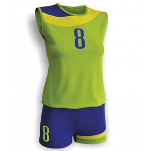 OEM ODM Maillot de volley-ball féminin personnalisé de haute qualité Ensemble d'uniformes col en V à manches courtes Conception sublimée - Product Image 2