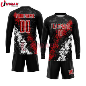 ชุดยูนิฟอร์มฟุตบอลทีมผู้ใหญ่แบบกำหนดเอง ผ้าคอตตอน 100% แห้งเร็ว รุ่นใหม่ประสิทธิภาพสูง น้ำหนักผ้า 300 กรัม พิมพ์โลโก้ - Product Image 4