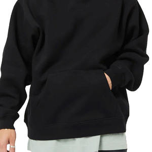 Sudadera con capucha de gran tamaño con hombros descubiertos 2024, Sudadera larga de cuello redondo bordada de algodón pesado para invierno - Product Image 6