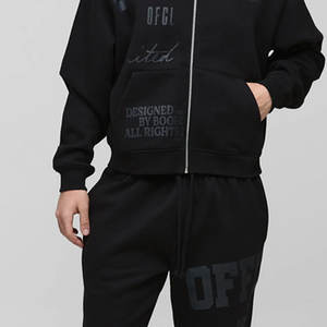 Conjunto Deportivo de Dos Piezas para Hombre, Pantalones Acampanados y Sudadera con Capucha, Estampado de Alta Calidad, Talla XL, Felpa - Product Image 6