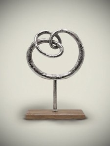 Noeud en métal Sculpture abstraite décorative pièce maîtresse en aluminium Art décor de bureau à domicile sculpture polie moderne - Product Image 2