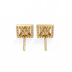 Boucles d'oreilles uniques en or 18 carats avec diamant de laboratoire, boucles d'oreilles de qualité supérieure - Product Image 5
