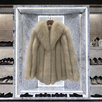 Manteau Trench Décontracté Hiver Femme 2026 en Fausse Fourrure de Renard et Laine, Anti-Plis, Motif Floral, Bordure Blanche, Couleur Personnalisée, Logo Cristal
