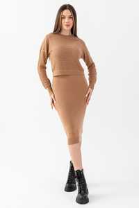 Prendas de punto especiales para mujer Estilo de dos piezas Suéter de manga larga Correa Vestido interior Ajuste cómodo Oficina, Traje de punto diario - Product Image 2