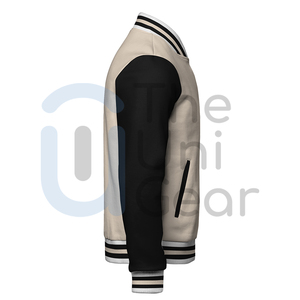 Blouson universitaire personnalisé pour homme, style baseball, col montant, logo frontal, écologique, décontracté, idéal pour l'hiver - Product Image 4