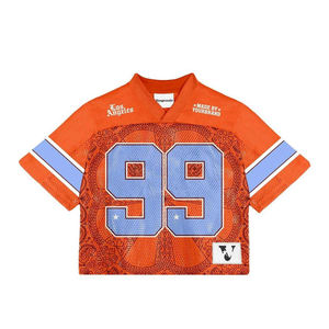 Jersey Deportivo de Malla Retro de Primera Calidad, Estilo Urbano, Corte Cuadrado, Jersey Corto de Fútbol Americano, Personalización de Marca - Product Image 3