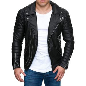Fabricante de fábrica Mejor Precio Chaqueta de cuero genuino para los hombres transpirable Hombres a prueba de viento Chaqueta de cuero OEM Abrigo personalizado - Product Image 6