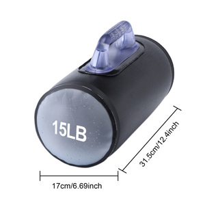 Adjustable 30lb Steel Water-Filled <b>Dumbbell</b> Pair-Lightweight Anti-Slip Portable Foldable Design - Product Image 3