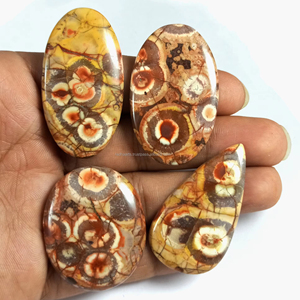 Pierre précieuse en cabochon de jaspe œil-de-oiseau naturel, cristal de guérison, quartz, pierre de chakra, prix de gros - Product Image 3