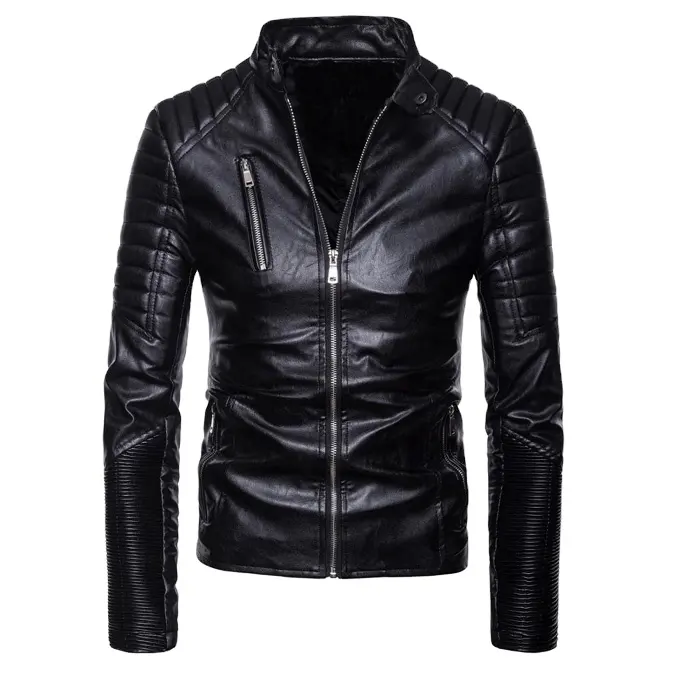 Men's Black Motorcycle Leather Fashion Jacket 2022 New Fashion Leather Jacket Biker Jacket In Sheep skin Cowhide Leather