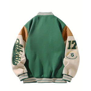 Veste de sport vintage pour homme 2025, broderie verte, col montant, tissu enduit sur le devant, couleurs et tailles personnalisables - Product Image 2