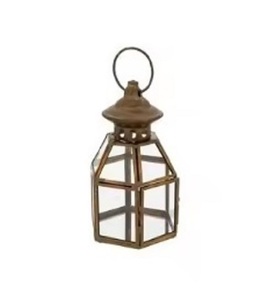 Linterna de Metal cuadrada tradicional con mango colgante, decoración ecológica hecha a mano para el hogar para Pascua - Product Image 1