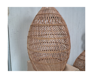 Tissé à la main bambou tissé en gros intérieur pour la maison rotin abat-jour lustre pendentif Design Vintage accessoires suspendus lumières - Product Image 1