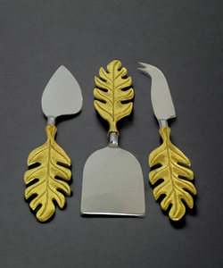 Juego de queso de hoja de oro de metal dorado más vendido al por mayor de India - Product Image 6