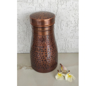 Tasses à boisson en cuivre de qualité supérieure, aspect accrocheur, texture martelée, pour eau, bière et thé, accessoires de cuisine - Product Image 2