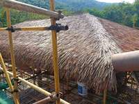 Chaume artificielle Palapa résistante aux intempéries Cabane de Bali Toiture de chaume synthétique pour décor de station balnéaire