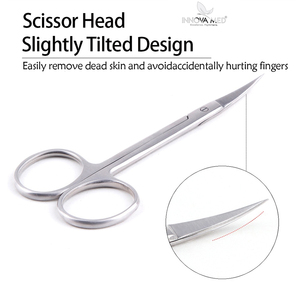 INNOVAMED INSTRUMENT Belleza Pedicura Manicura Tijeras Recto Acero inoxidable Cutícula Regeneración Corte Punta curva Tijeras para uñas - Product Image 4