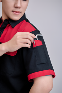 Ensemble de vêtements de travail haute visibilité FMF pour hommes, noir et rouge |   Uniforme à manches courtes en tissu TC confortable, respirant et durable |   Vietnam - Product Image 6