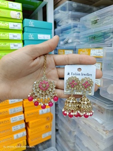 Conjunto de collar Kundan, joyería india, conjuntos nupciales de moda, collar, venta al por mayor, conjunto de boda con cuentas de perlas de moda - Product Image 3