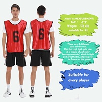 NOUVEAU Ensemble de 12 dossards d'entraînement numérotés en maille respirante pour adultes, fins et unis, pour football et basketball