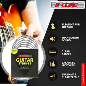 Cuerdas para Guitarra Eléctrica de 5 Hilos para Guitarras de 6 Cuerdas, Acero Niquelado - Product Image 5