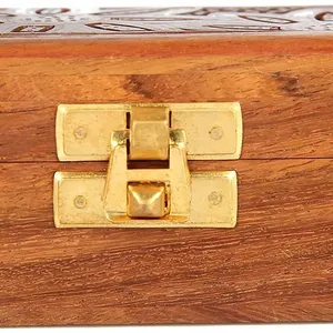 Caja de almacenamiento de madera sin terminar personalizada de nuevo diseño, caja de regalo de madera única de pino, caja de madera de Material