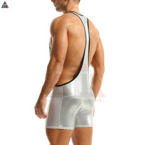 Ventes chaudes, haute qualité, sur mesure, décontracté, tricoté, 100% coton, unisexe, justaucorps de lutte, conception OEM, sublimé - Product Image 5