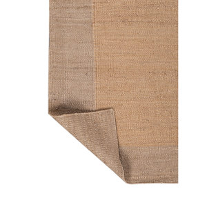 Tapis en jute et chanvre tissé plat beige et marron Daaira PDJT-388 pour usage domestique - Product Image 5