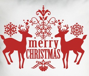 Vente chaude blanc coton coussin oreiller couvre belle noël renne imprimé économique maison décorative couvre Animal - Product Image 3