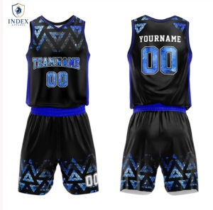 Ensemble de shorts et maillot de basket-ball personnalisés avec impression par sublimation, fabrication en usine - Product Image 1