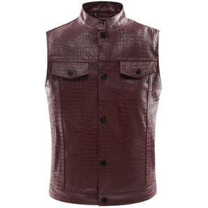 Chaleco profesional de cuero genuino para hombre, chaleco de motociclista sin mangas para invierno, bolsillo de nailon disponible en todos los tamaños de talla grande - Product Image 1