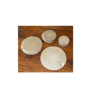 Sous-verre métallique en laiton, ensemble en aluminium, sous-verre métallique pour taille personnalisée, prix bon marché avec utilisation à la main - Product Image 1