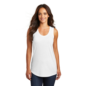 Camiseta sin mangas perfecta para mujer, camiseta blanca sin mangas con espalda cruzada, camisetas sin mangas de algodón festoneado curvo para mujer, camiseta sin mangas - Product Image 1
