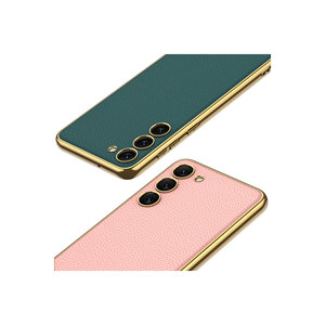 Étui de luxe Netzy SAFA Fusion en cuir texturé pour Samsung Galaxy S23 Plus avec bord électroplaqué - Product Image 3