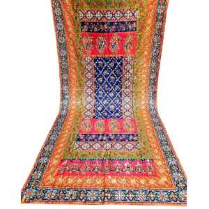 Autumn Winter Women's Ethnic Scarf Thick Warm One-Sided Multi-Color Hand Drawn Printing Hand Work Solid Color Balochi Wholesale - Product Image 1