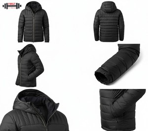 Nouveau modèle 2025 Veste d'hiver matelassée à bulles Varsity XL Col montant Toile réversible Écologique Unisexe Fabriqué au Pakistan - Product Image 6