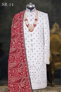 งานฝีมือ ZARDOSI บนเชอร์วานีกับ DHOTI SALWAR สำหรับชุดปาร์ตี้/ชุดแต่งงาน @ 2023 - Product Image 3
