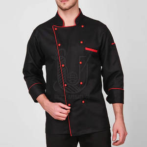 Chaqueta de Chef Profesional para Hombre, de Algodón, Manga Larga, Cierre de Botones, Logotipo Personalizado, Alta Calidad, Servicio OEM para Restaurantes y Cocinas, Venta al Por Mayor - Product Image 3