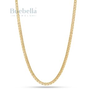 Cadena DE TENIS Moissanite para hombre de 5mm, joyería chapada en oro de 18 quilates y plata 925 - Product Image 2