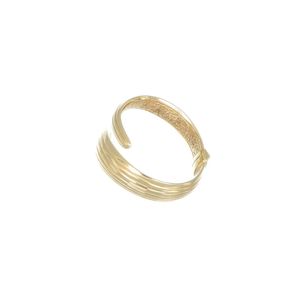 Prezioso Made in Italy placcatura in oro 18 kt linee curve Design Contrarie argento come regalo speciale per una cena speciale - Product Image 2