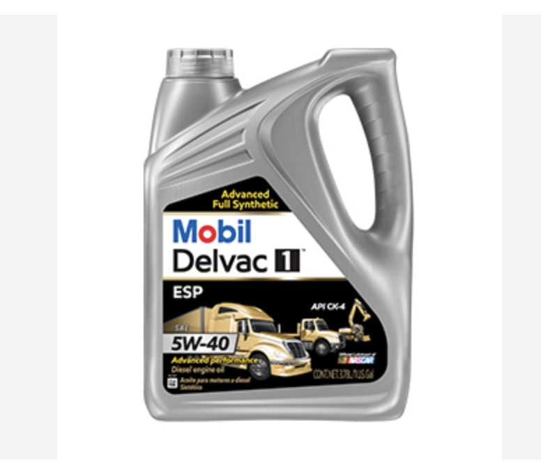 Mobil Delvac ESP 5W40 Engine Oil Automotive Lubricant Anti-Wear SAE 4X1 GAL US 122897 Oil Parts Image 1