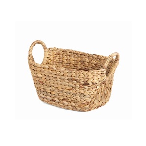 Vente en gros de 100% paniers de rangement en jacinthe d'eau naturelle OEM conteneurs de stockage multifonctionnels flexibles et durables pour la maison - Product Image 2