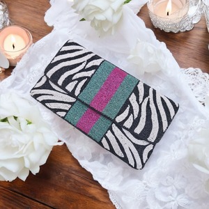 Sac à main de soirée élégant fait main de style bohème avec des perles de sequins violettes, broderie argentée, chaînes pour femmes indiennes, idéal pour les voyages - Product Image 3